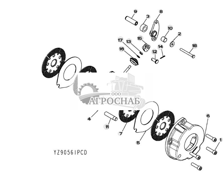 ГРУППА ТОРМОЗА В СБОРЕ — ПРАВАЯЛЕВАЯ (YZ90560YZ90561) ДЛЯ ВСЕХ МОДЕЛЕЙ - ST305163 296.jpg